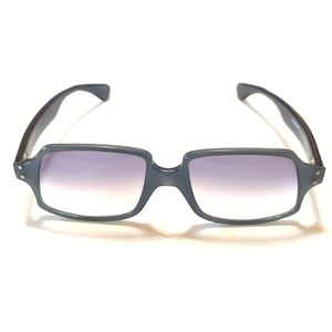 NWOT Ladies X Creation Blue Grey Frame Grey Lens Hand Made In France Sunglasses